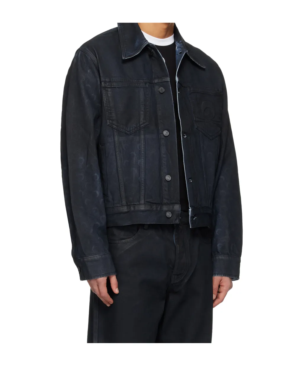 Marine Serre Moon Detailed Denim Jacket