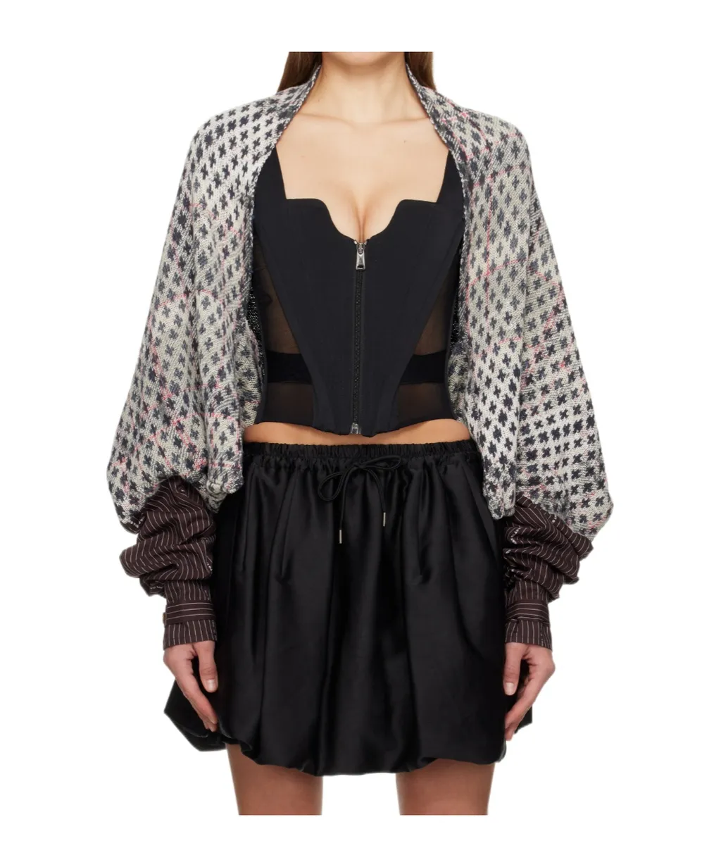 Distressed Plaid Cardigan