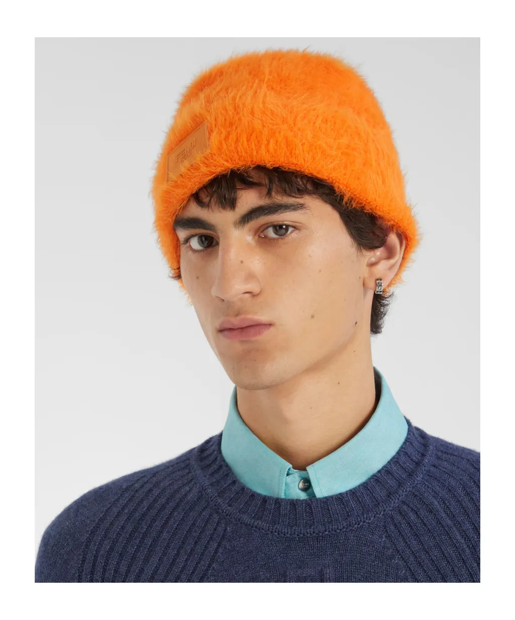 Orange Faux Fur Hat