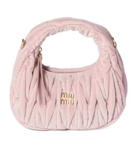 Miu Miu Wander Matelassé Velvet Mini Handbag