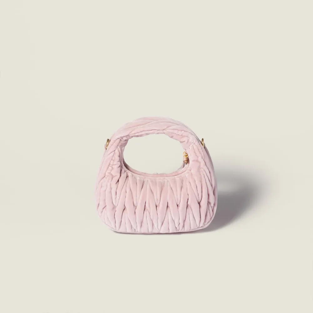 Miu Miu Wander Matelassé Velvet Mini Handbag