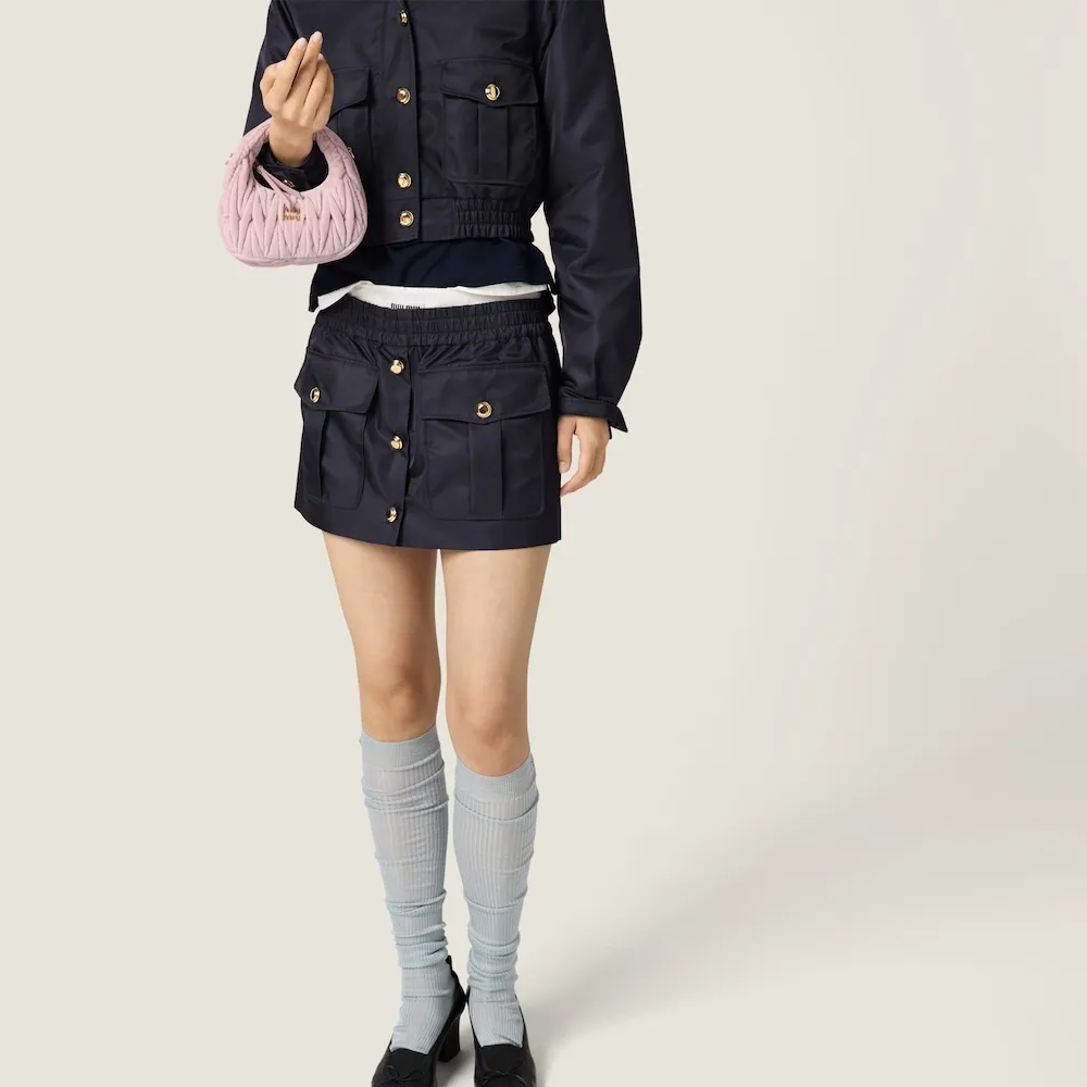 Miu Miu Wander Matelassé Velvet Mini Handbag