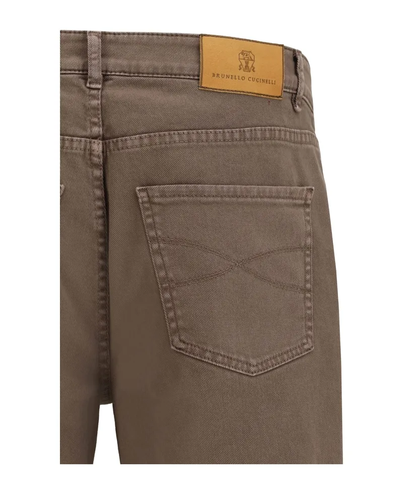 Brunello Cucinelli Logo Patch Straight-Leg Jeans