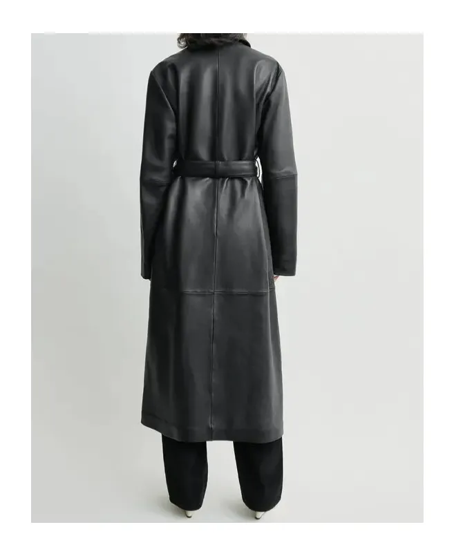Belted Leather Coat