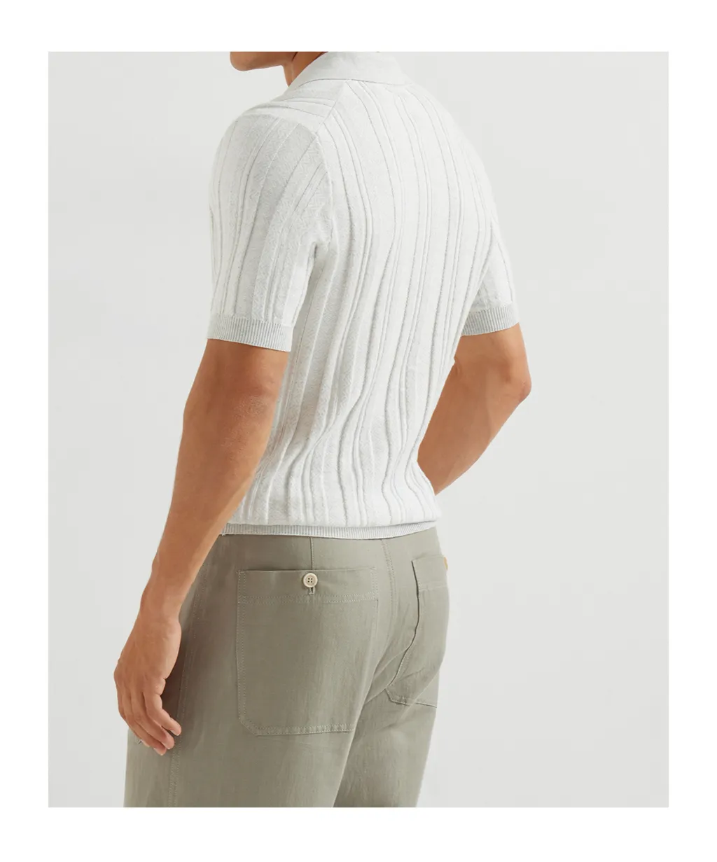 Button-Fastening Short-Sleeve Polo Shirt
