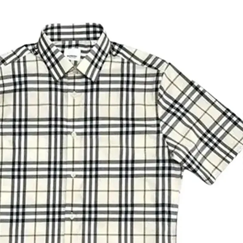 Plaid Short-Sleeved Shirt