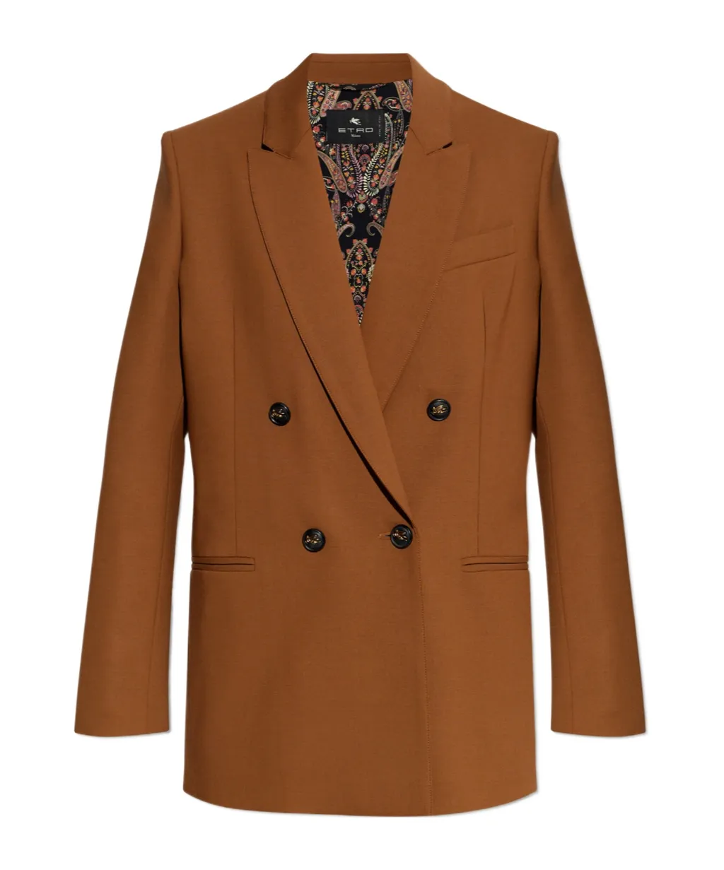 Etro Double-Breasted Long Sleeved Blazer