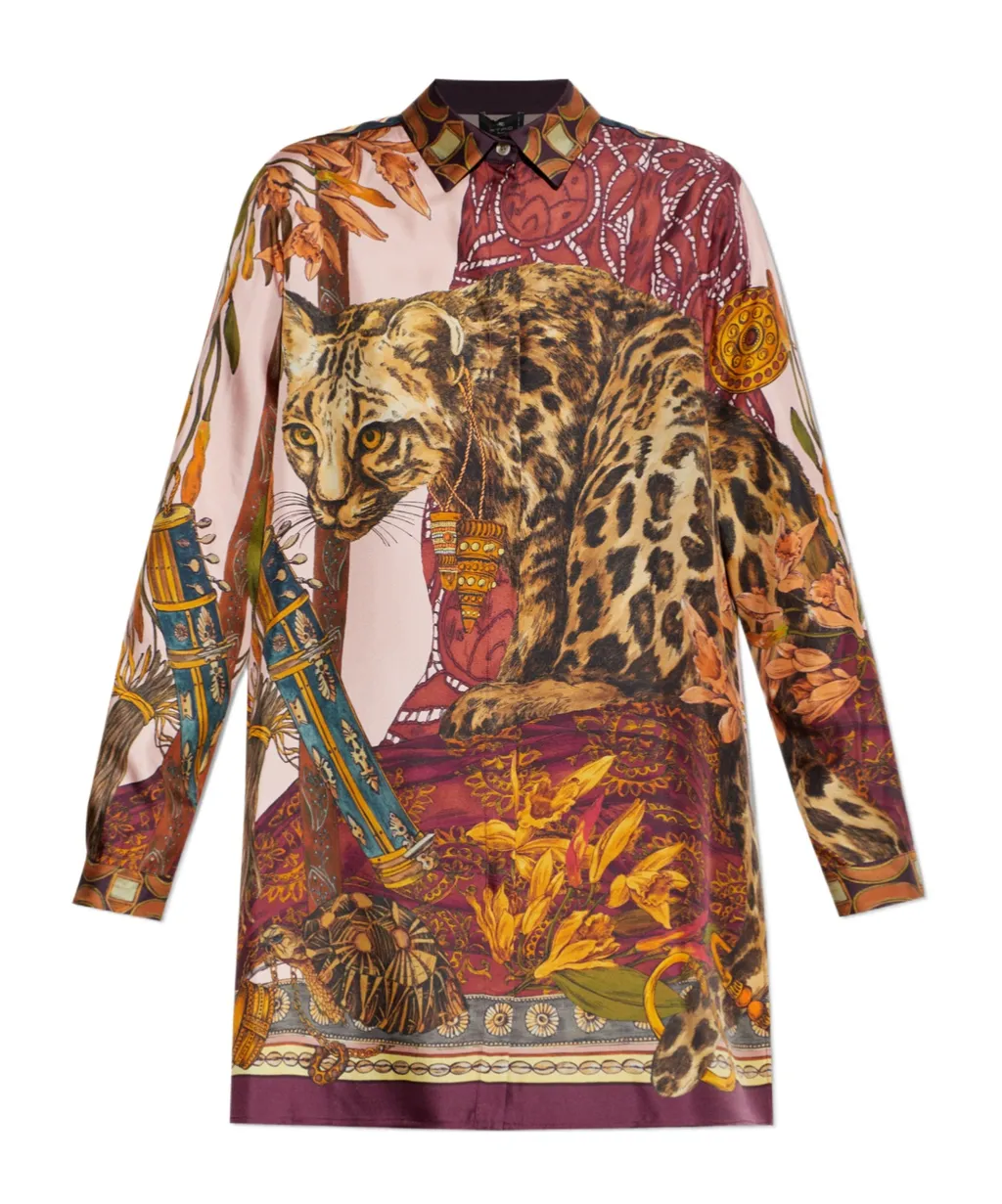 Etro Placed Print Long Shirt