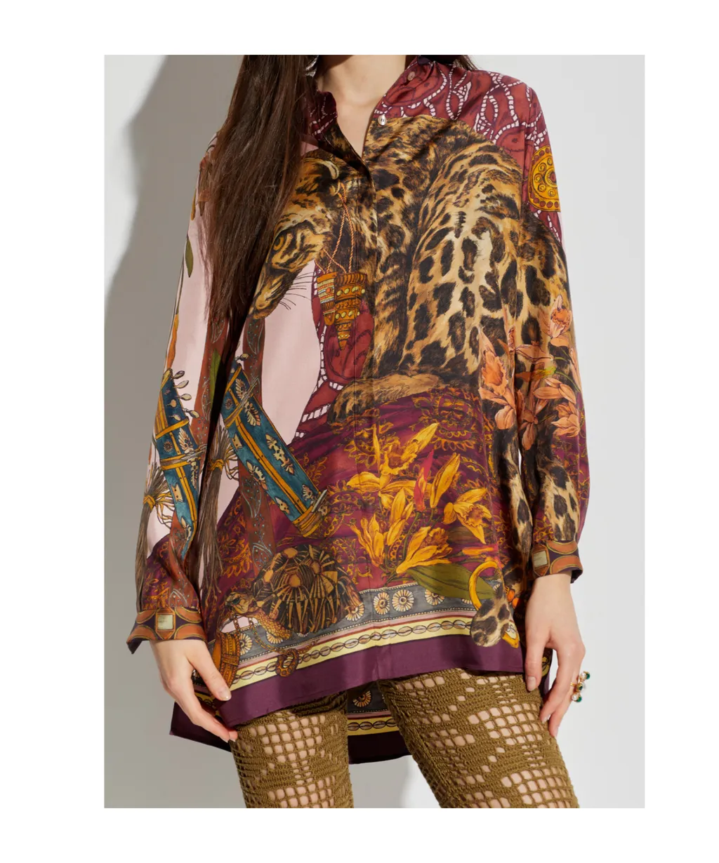 Etro Placed Print Long Shirt