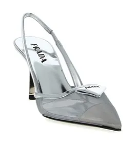 Prada Mesh-Panelled Slingback Pumps