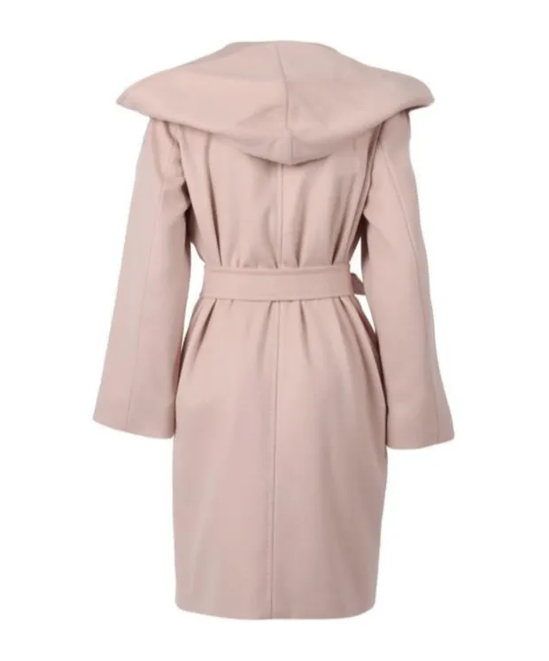 Max Mara Studio Newmang Belted Hooded Coat