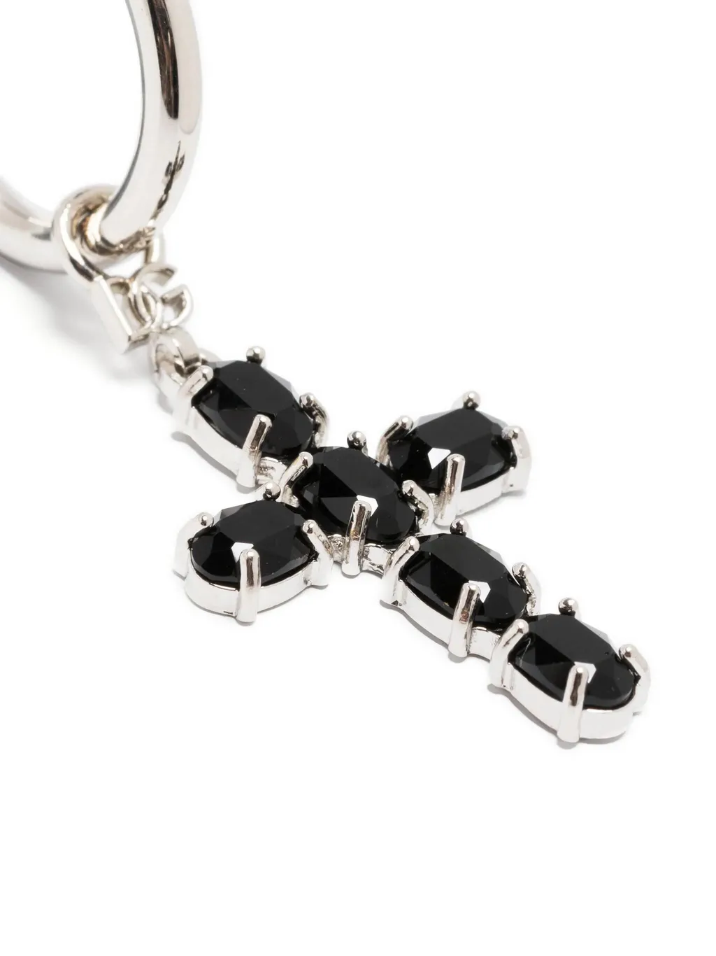 Dolce & Gabbana Crosses Embellished Hoop Earrings