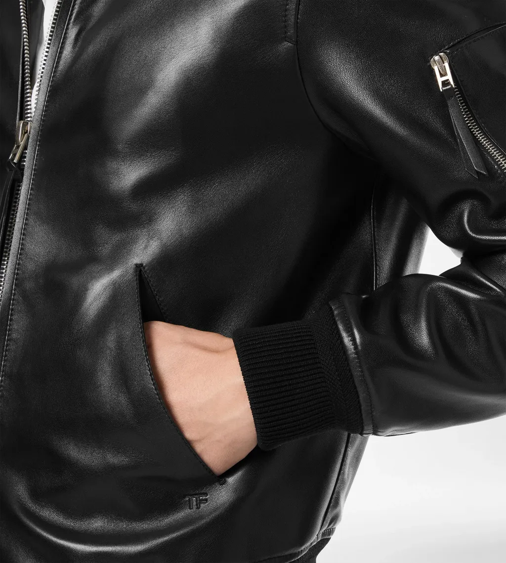 Front Zipper Leather Jacket
