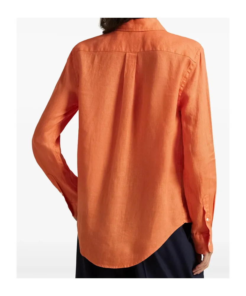 Polo Ralph Lauren Logo Embroidered Curved Hem Shirt