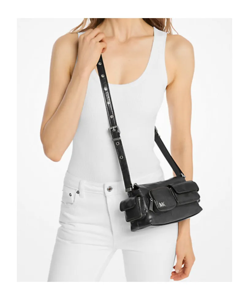 Michael Michael Kors Logo Plaque Zip-Up Shoulder Bag