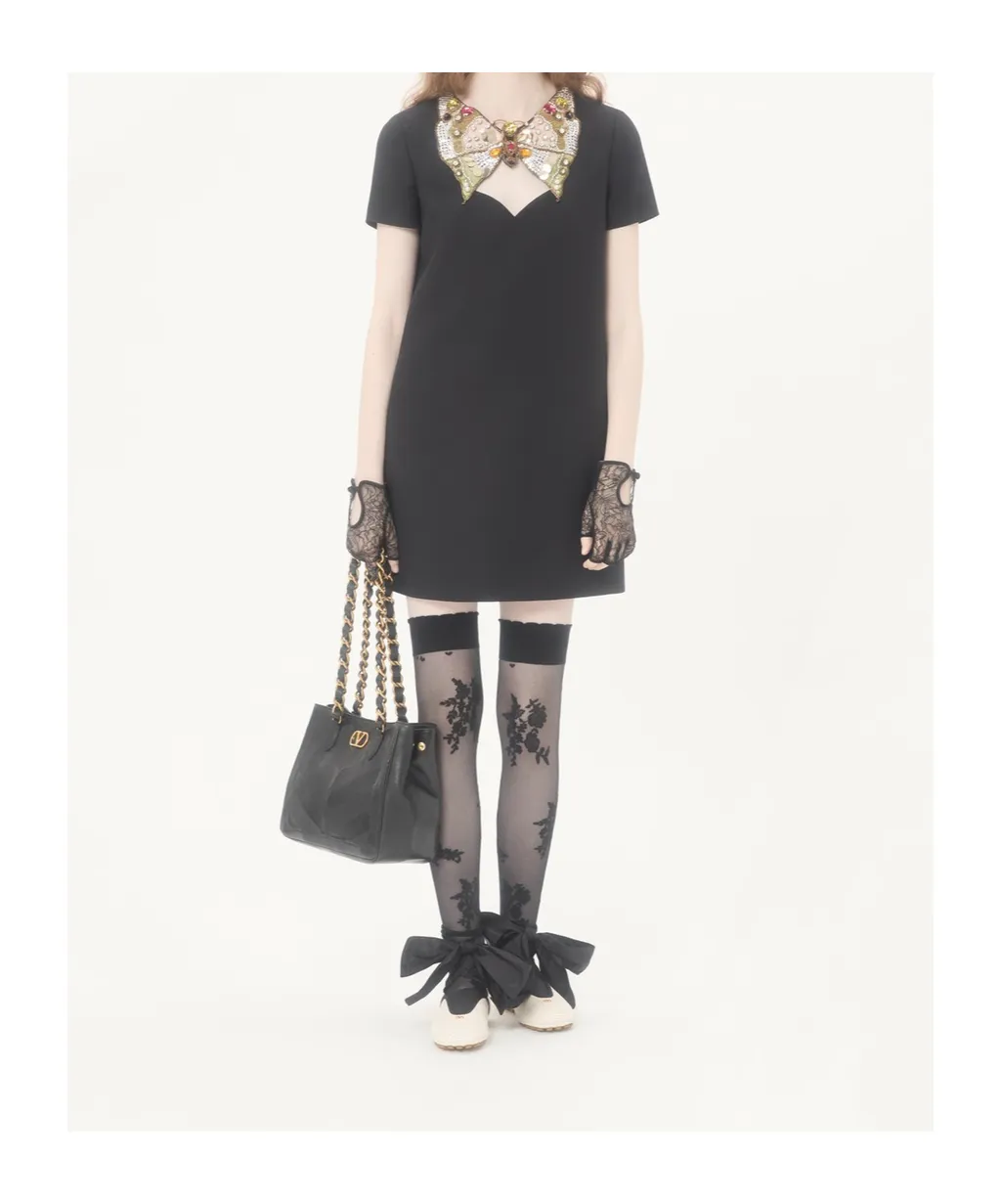 Valentino Embellished Bow Dress