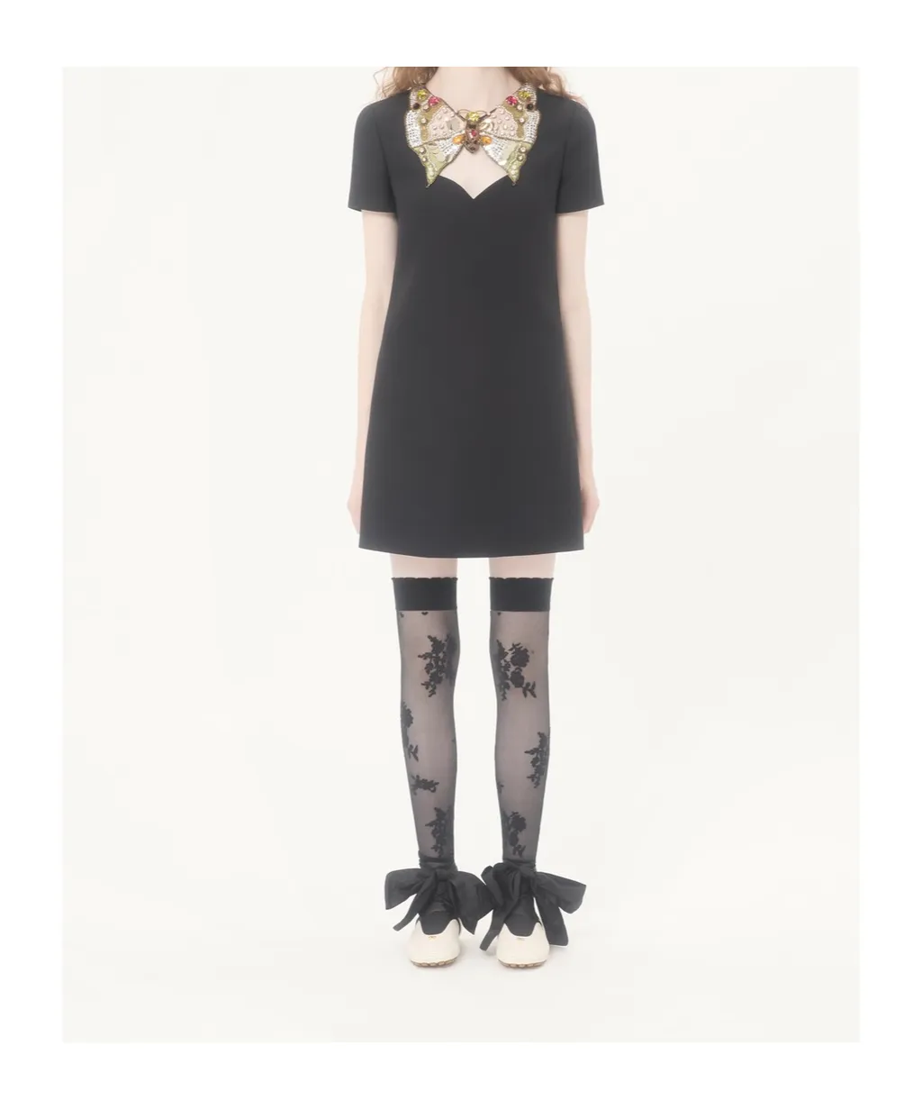 Valentino Embellished Bow Dress