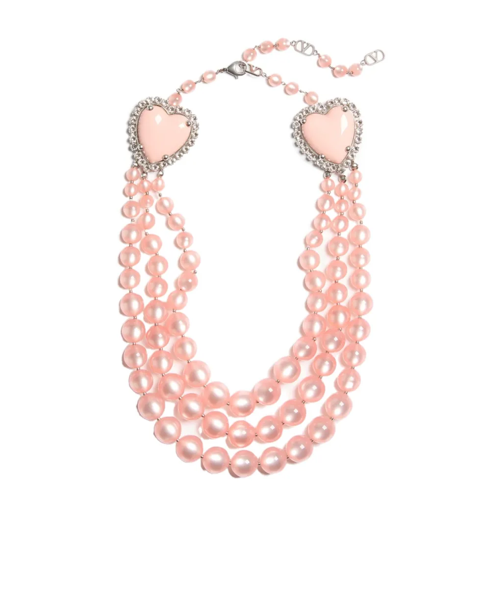 Coeur Hyperbole Necklace In Metal, Resin And Crystals