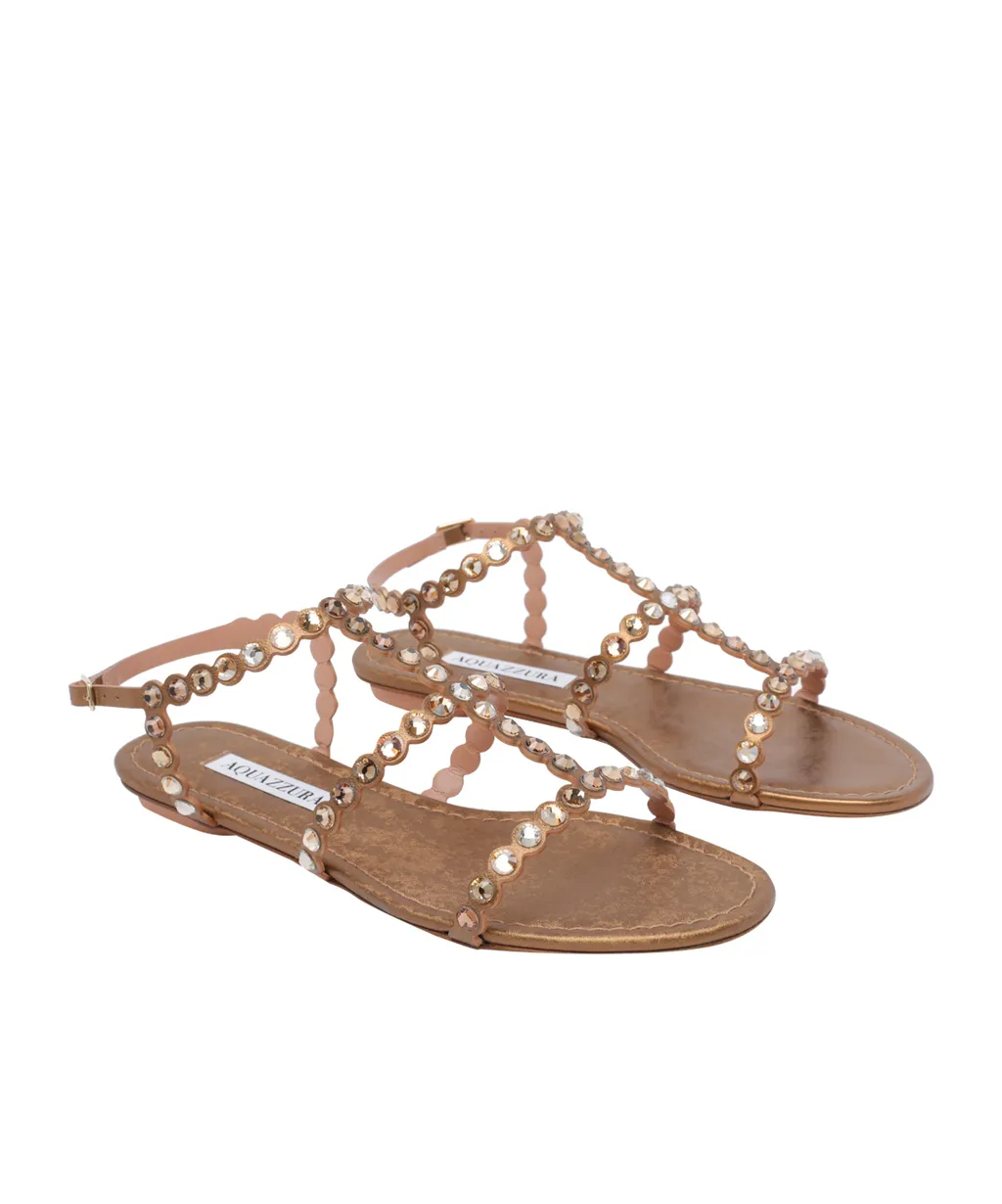 Aquazzura Embellished Round-Toe Sandals