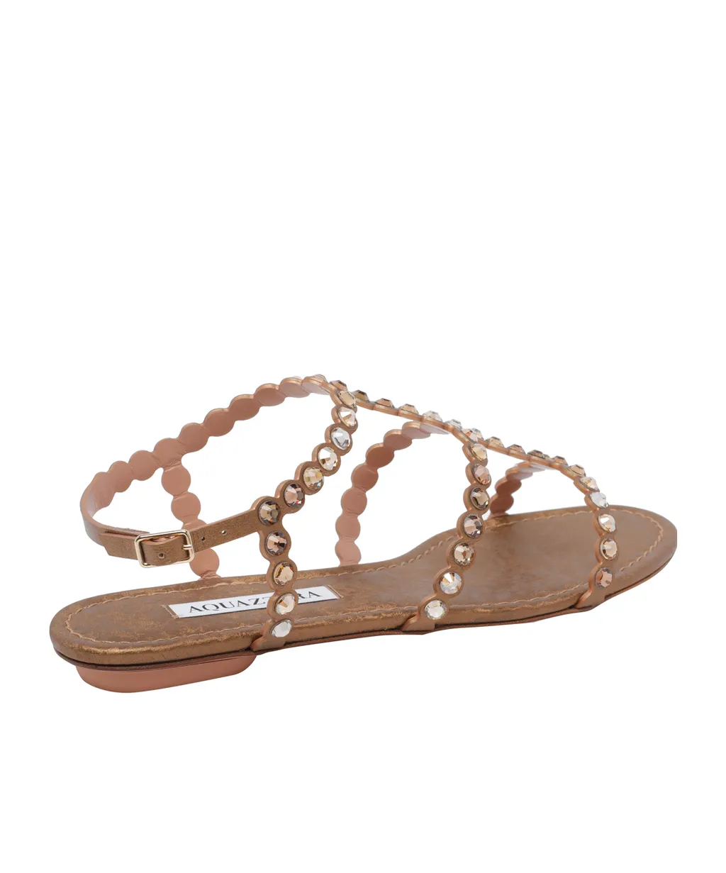 Aquazzura Embellished Round-Toe Sandals