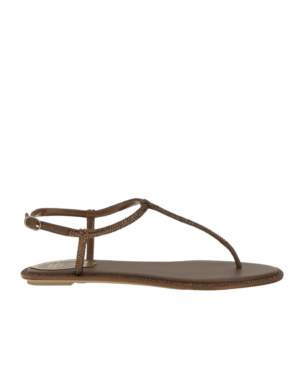 Ren Caovilla Diana Embellished Thong Sandals