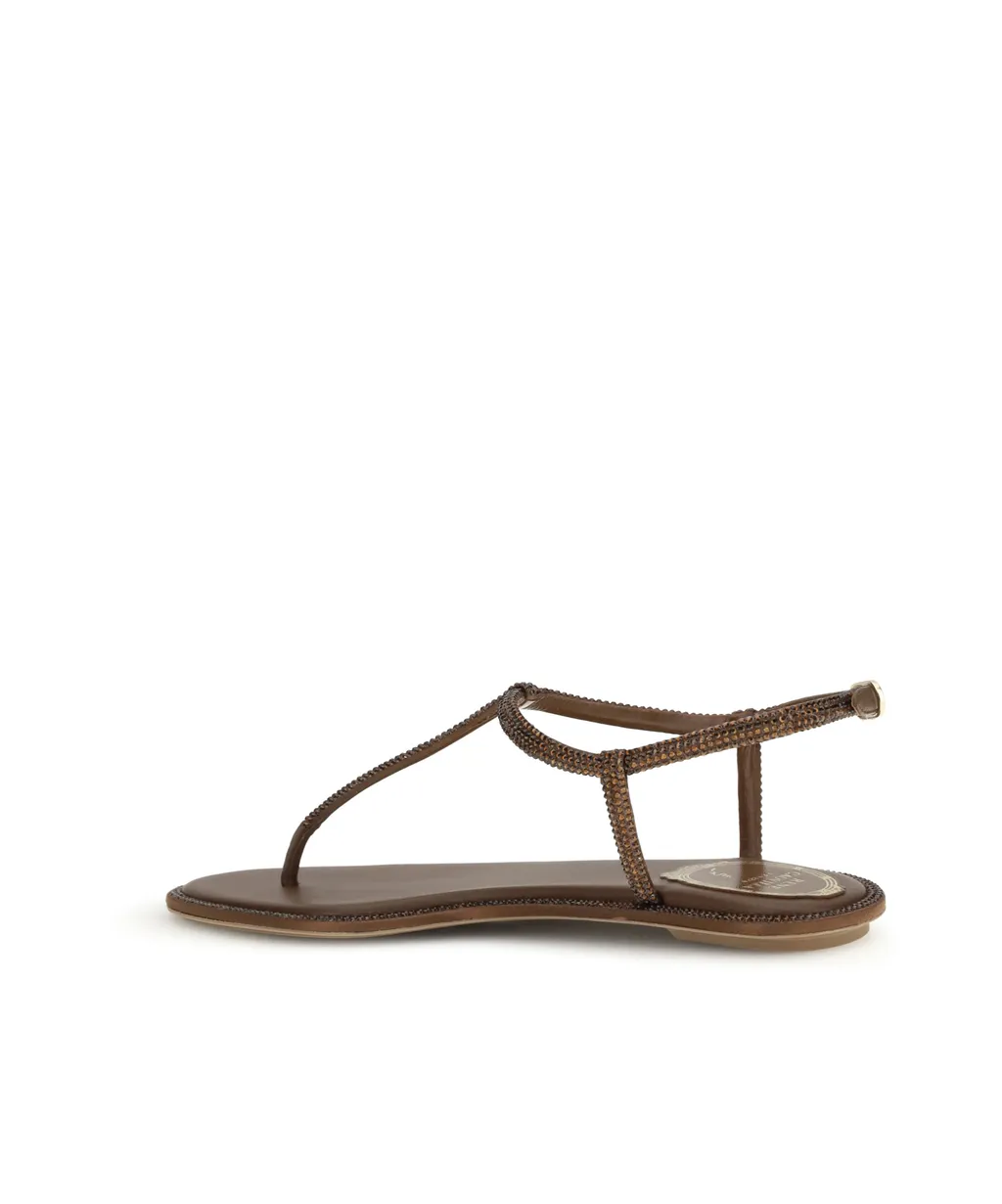 Ren Caovilla Diana Embellished Thong Sandals