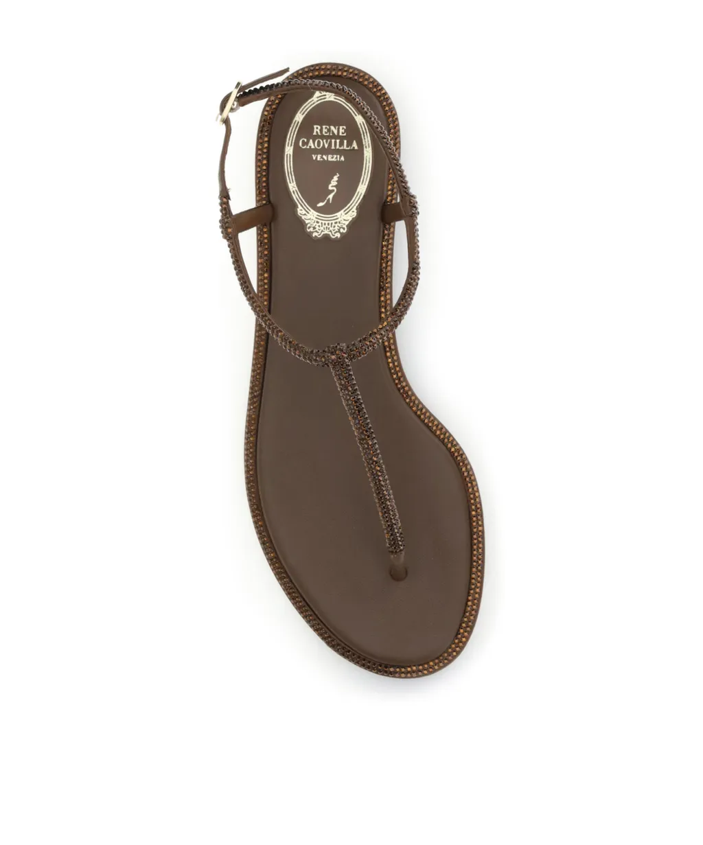 Ren Caovilla Diana Embellished Thong Sandals