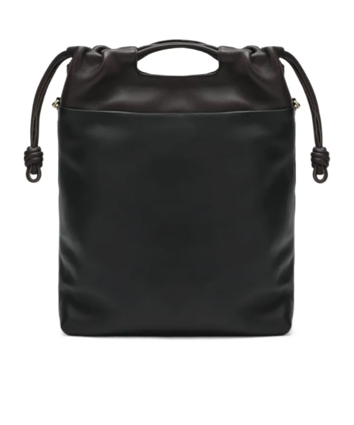 Flamenco Purse Tote Bag In Black/Chestnut Brown