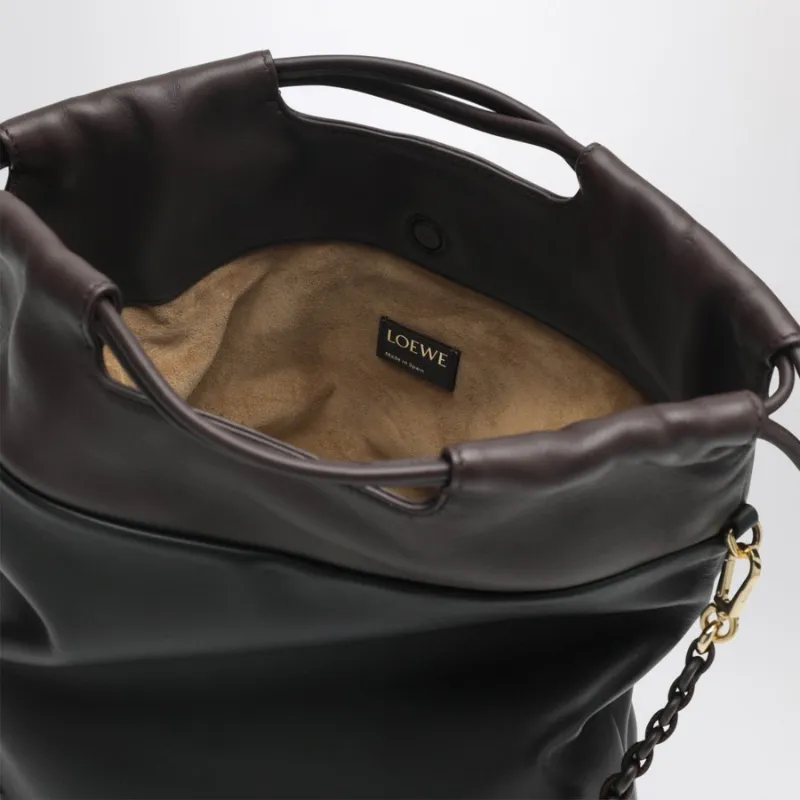 Flamenco Purse Tote Bag In Black/Chestnut Brown