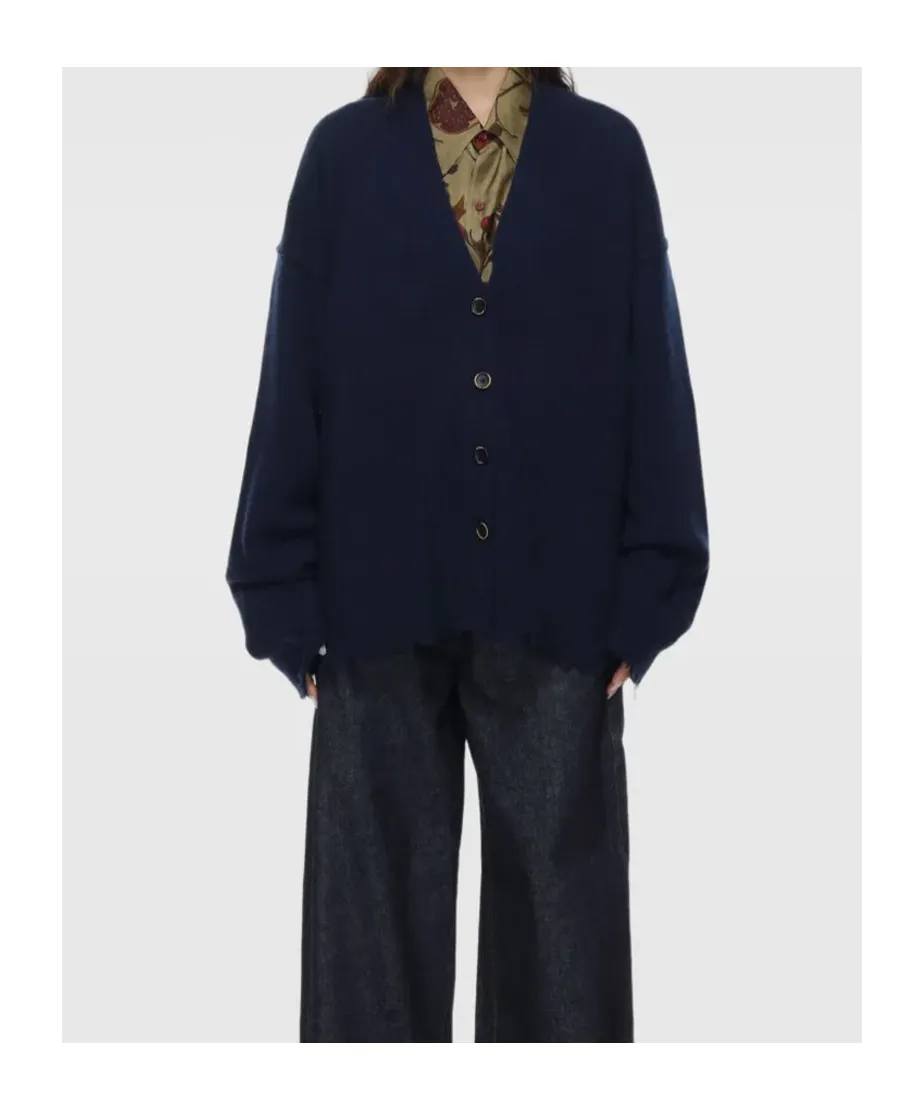 Long-Sleeved Knitted Cardigan