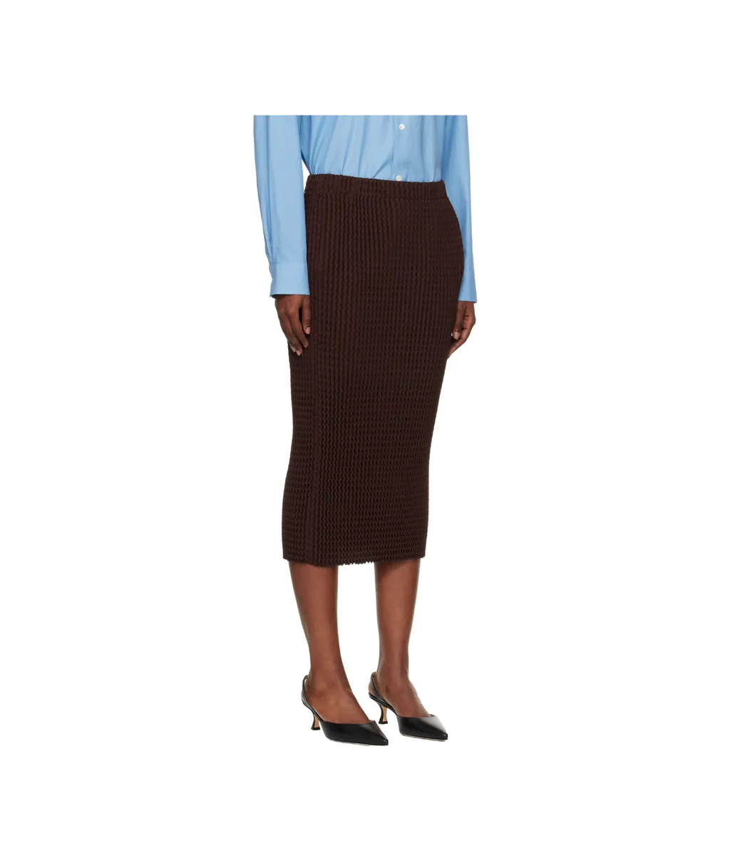 Textured Knit Midi Skirt