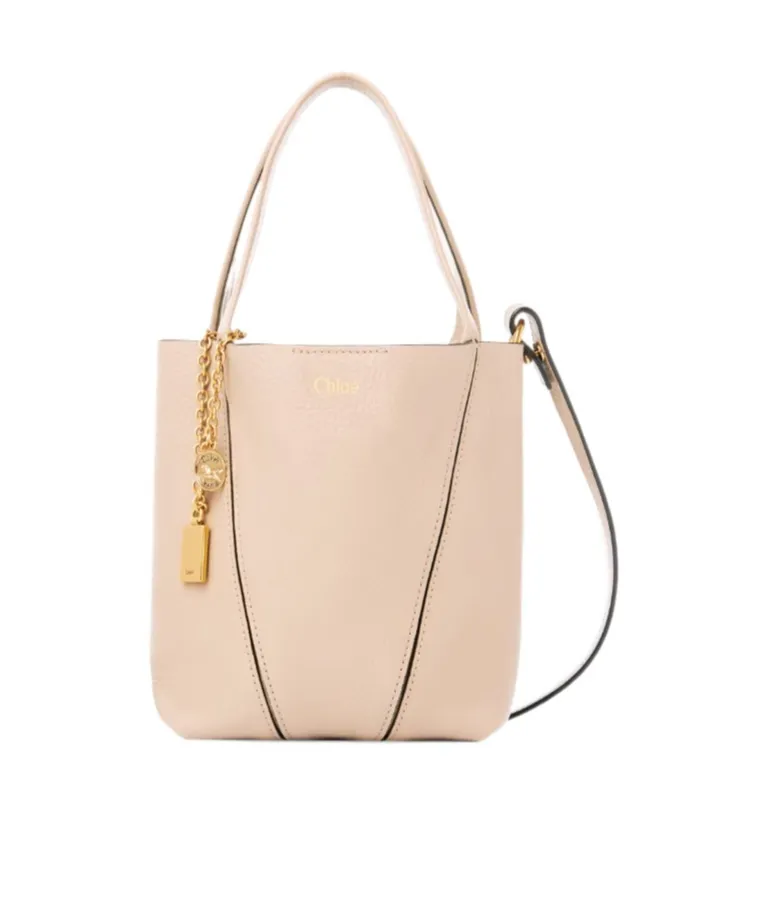 Chloé Spin Logo Printed Small Top Handle Bag