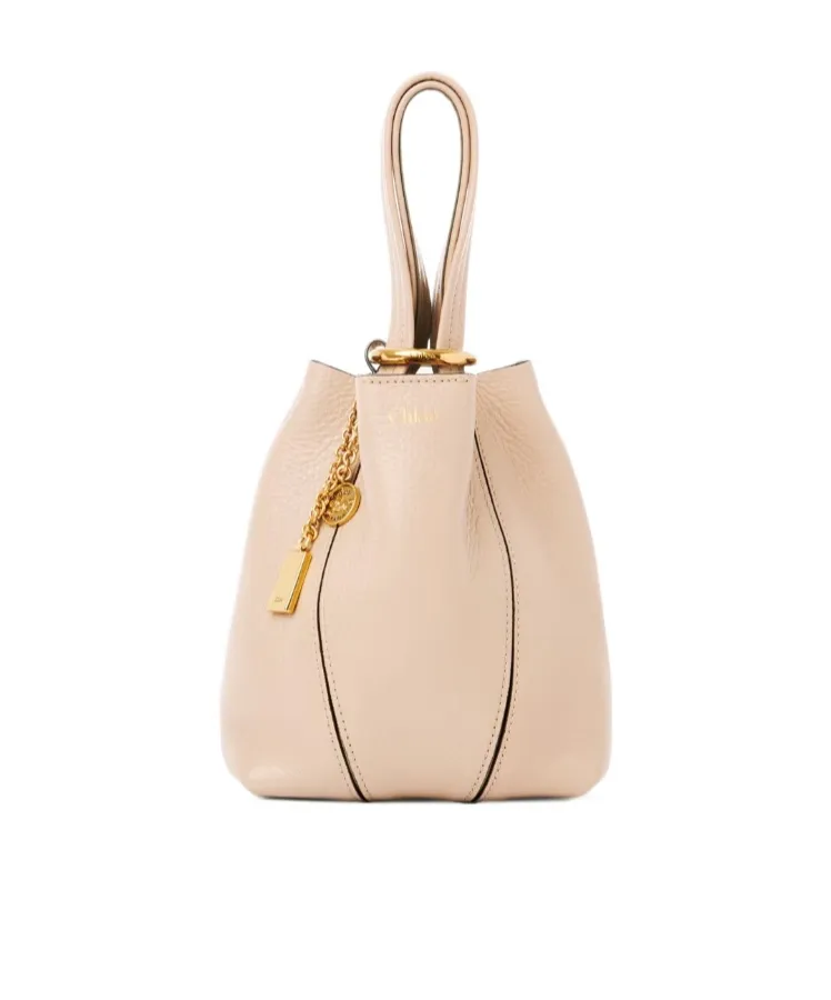 Chloé Spin Logo Printed Small Top Handle Bag