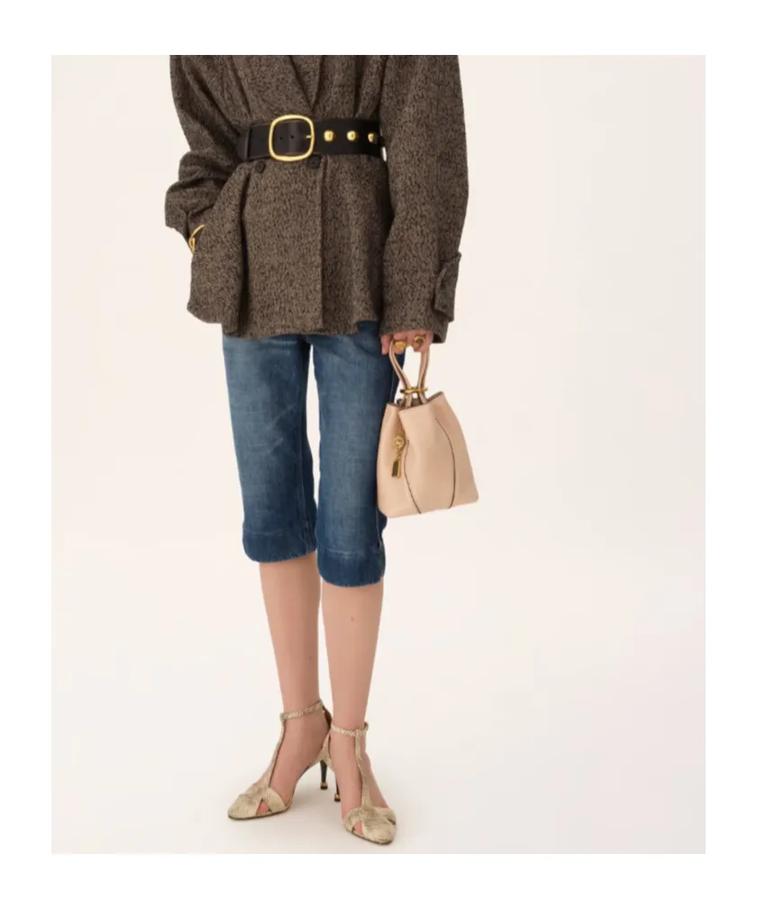Chloé Spin Logo Printed Small Top Handle Bag