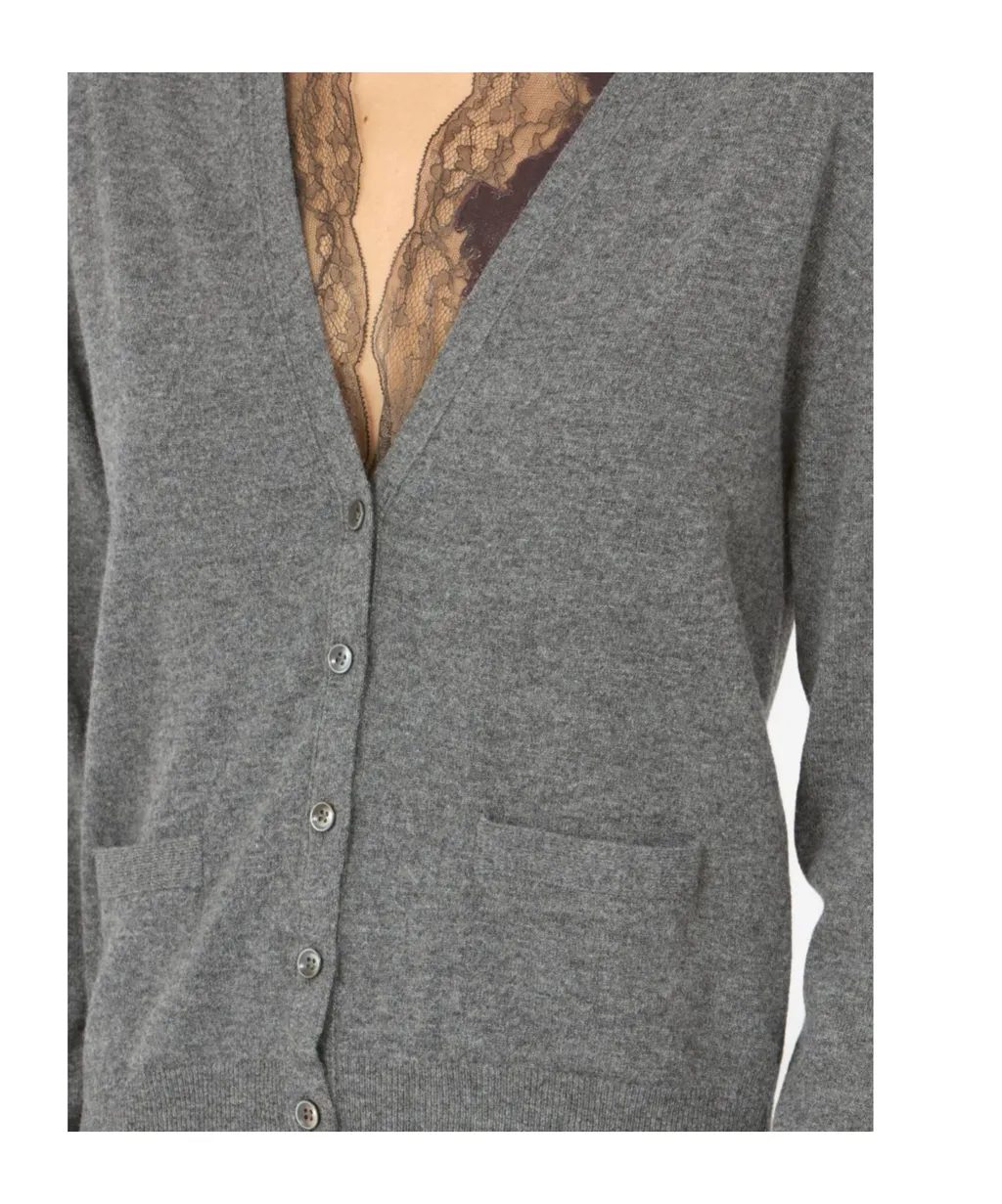Maison Margiela Long-Sleeved V-Neck Cardigan