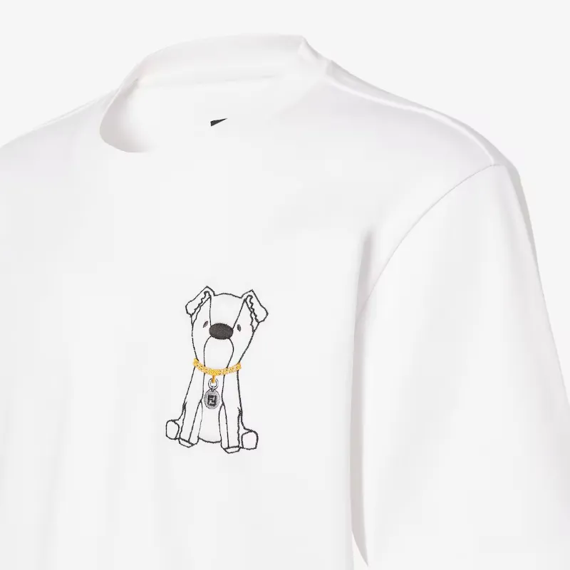 Fendi Dog Embroidered Crewneck T-Shirt