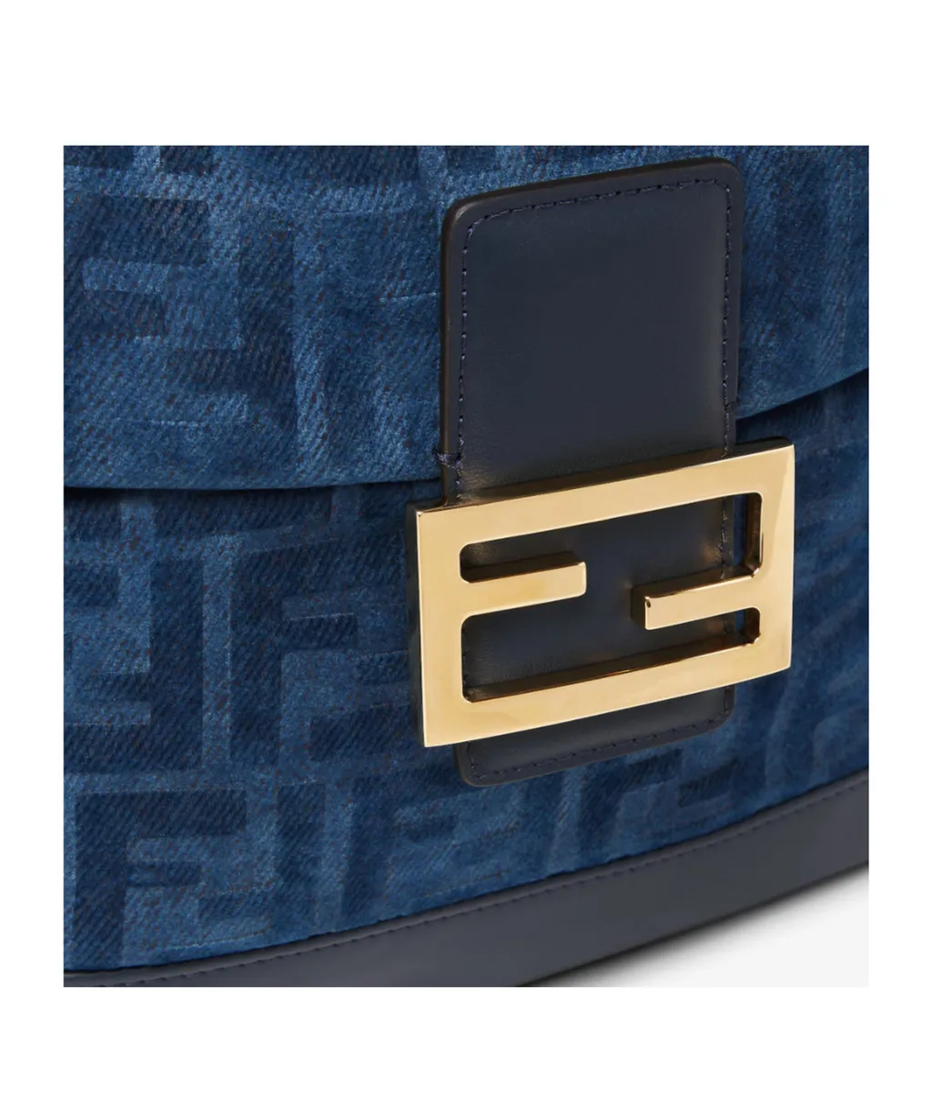 Fendi Flocked Ff Denim Backpack