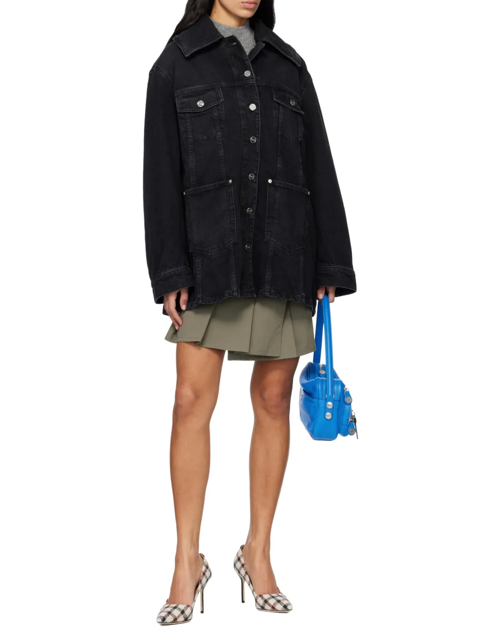 Ganni Long Sleeve Buttoned Denim Jacket