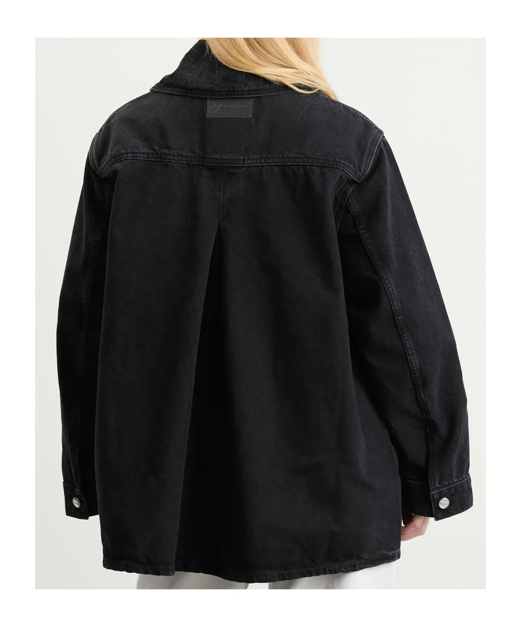 Ganni Long Sleeve Buttoned Denim Jacket