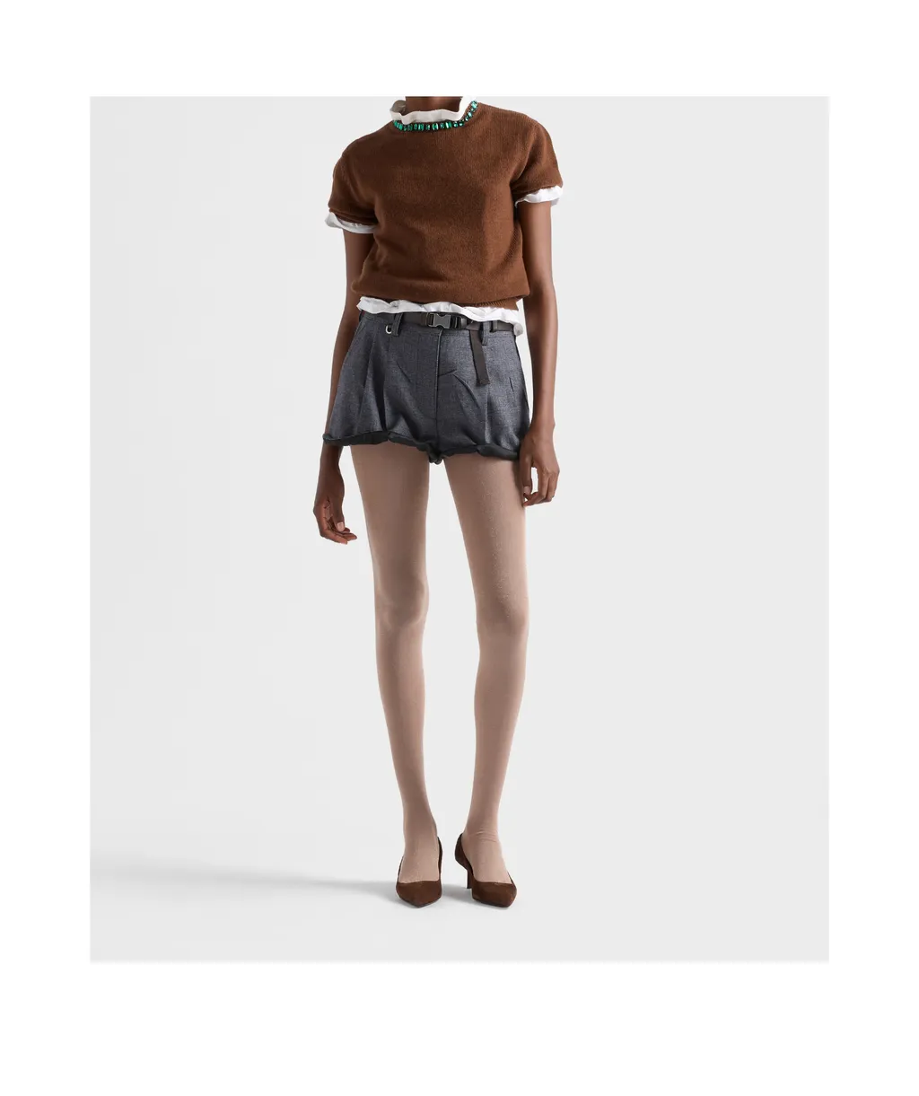 Prada Logo-Patch Shorts