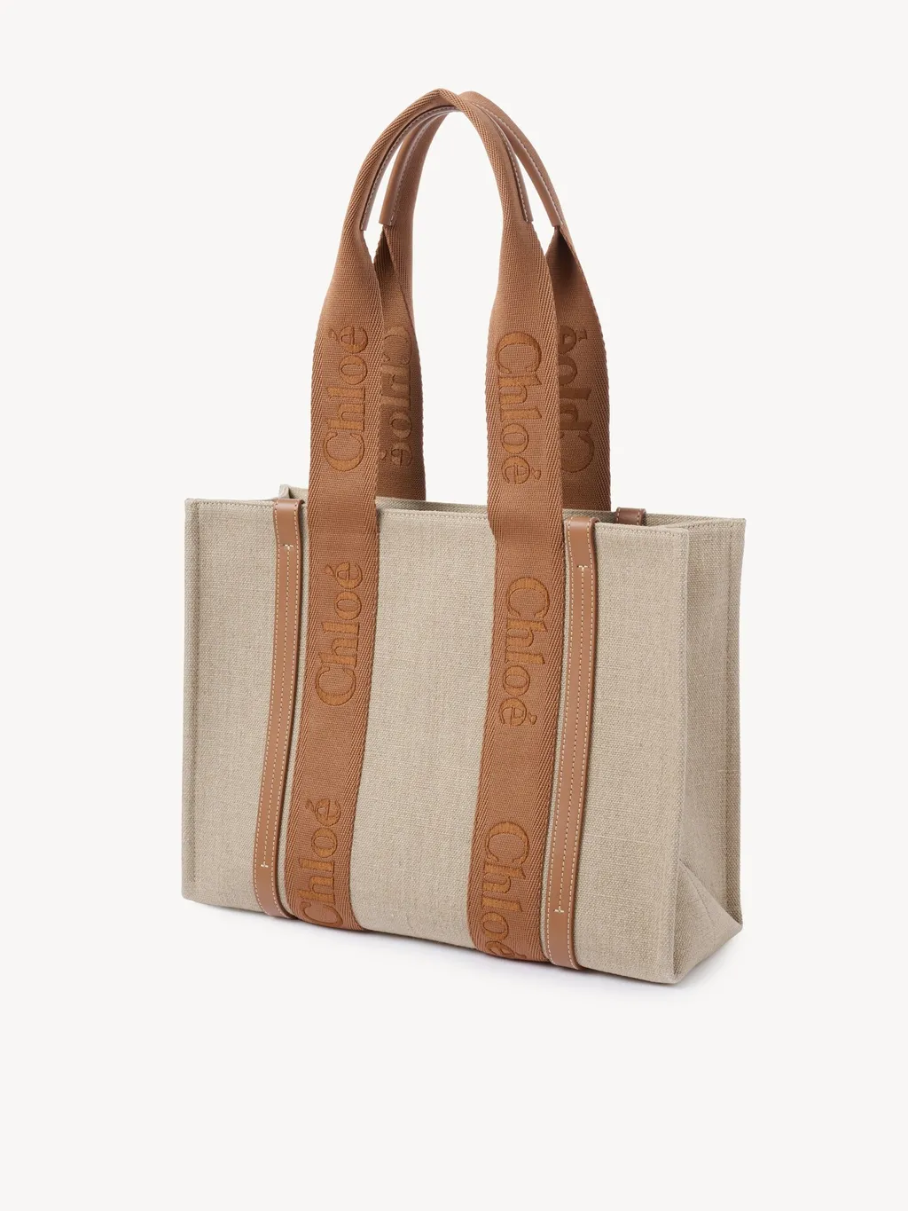 Chloé Woody Logo Detailed Medium Tote Bag