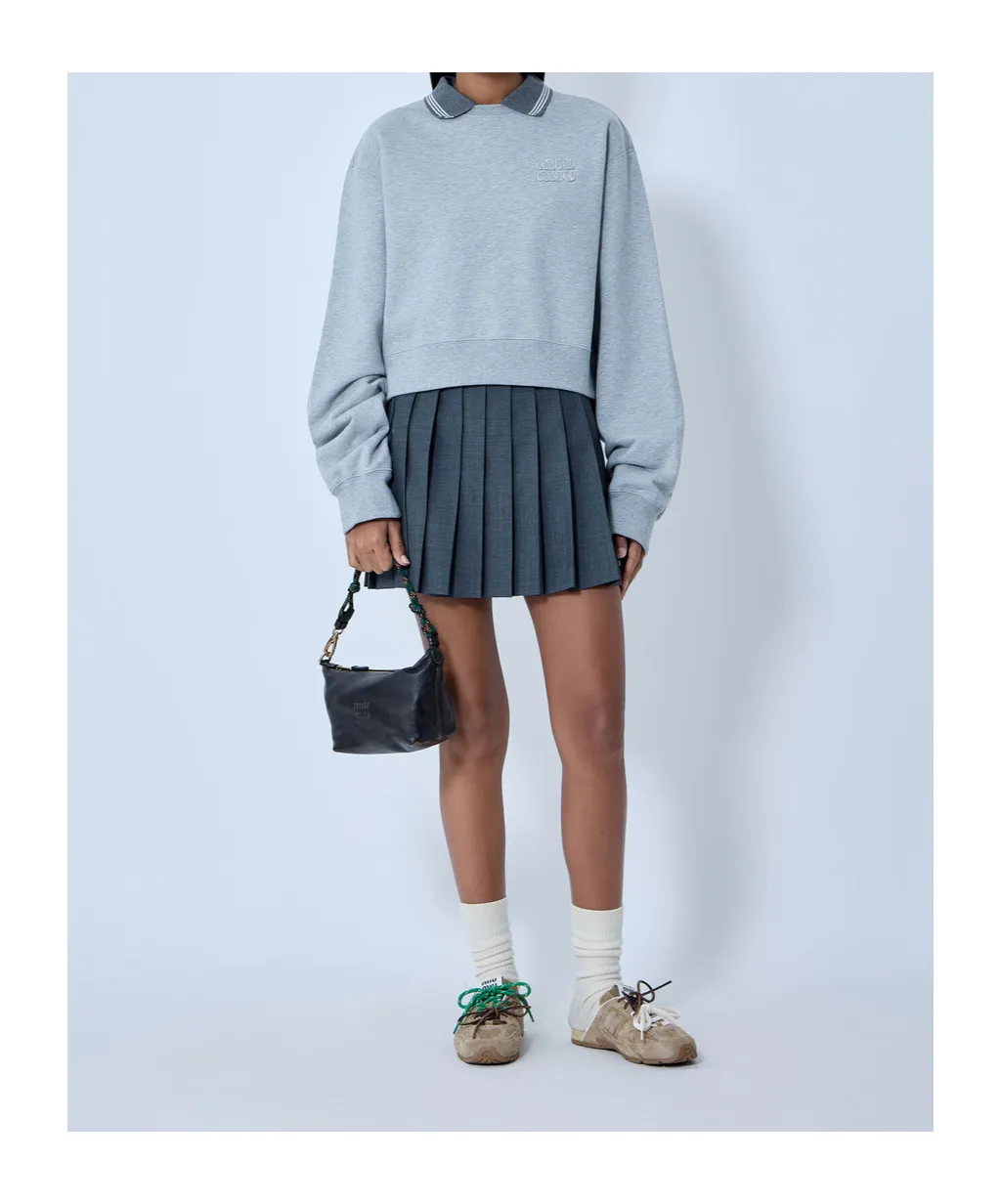 Logo-Embroidered Collared Sweatshirt