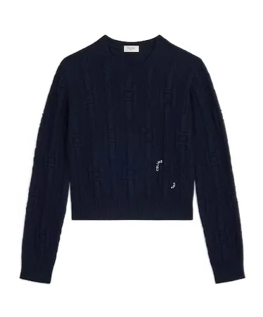 Crewneck Sweater In Chains Cashmere