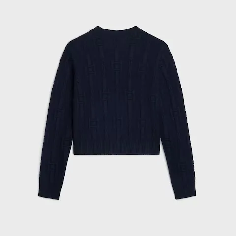 Crewneck Sweater In Chains Cashmere