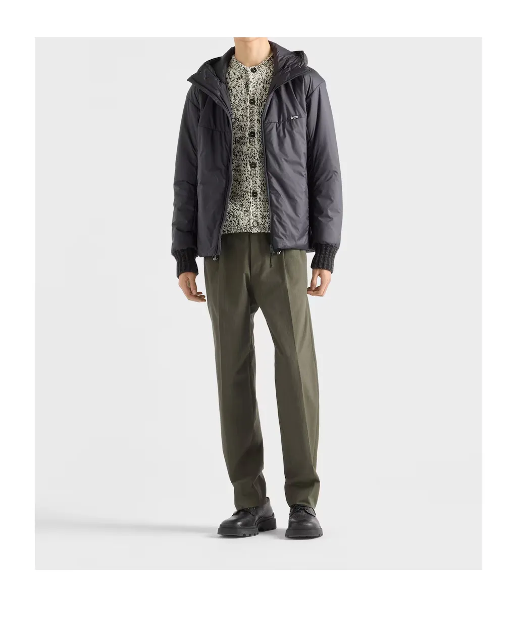 Prada Logo-Patch Zipped Jacket