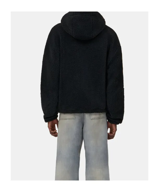 Amiri Fleece Zip-Up Drawstring Hoodie