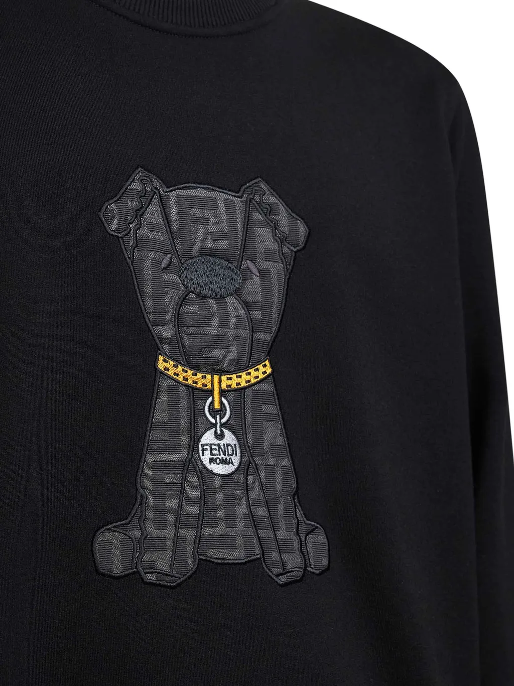 Fendi Ff Dog Jacquard Crewneck Sweatshirt