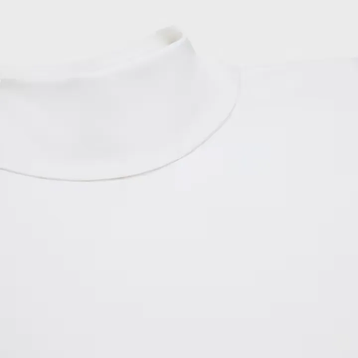 High Neck Top In Athletic Cotton Jersey