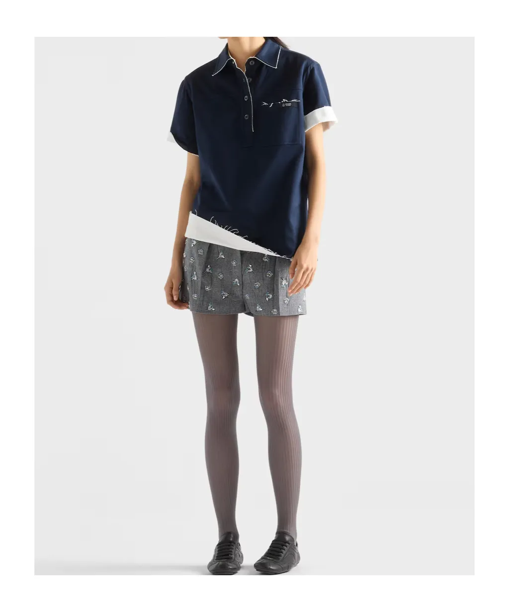 Prada Scotland Short-Sleeved Polo Shirt