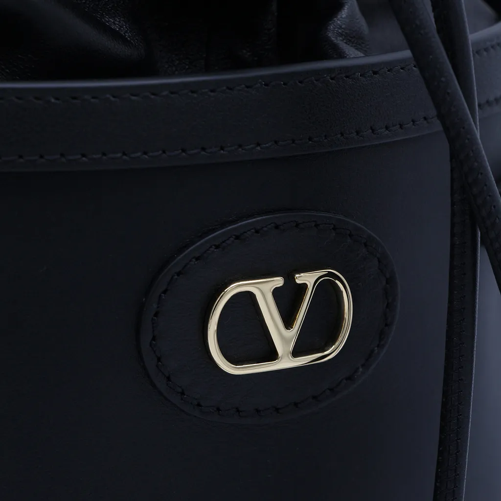 Valentino Antibes Vlogo Signature Drawstring Bucket Bag
